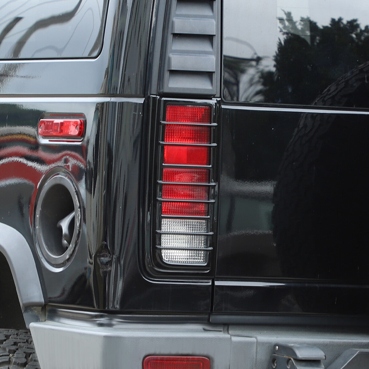 Glossy Piano Black Front Bumper Exterior Trim Cover Set For Hummer H2 2003-2009 - Styles 6-10 52