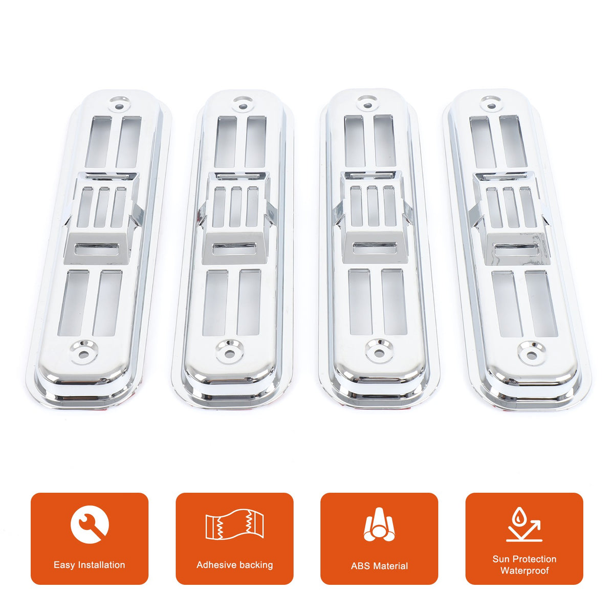 Silver Chrome Exterior Door Handle Mirror Hood Vent Trim Kit For Hummer H2 03-09 122