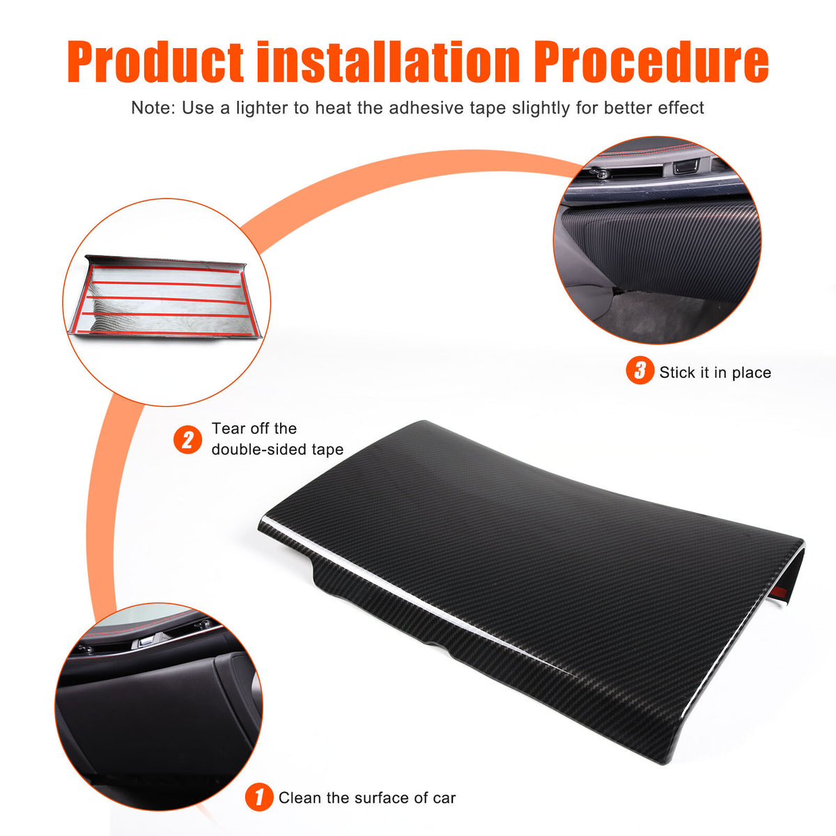 ABS Carbon Fiber Co-pilot Storage Glove Box Cover Trim For C8 Corvette 2020-2026 16