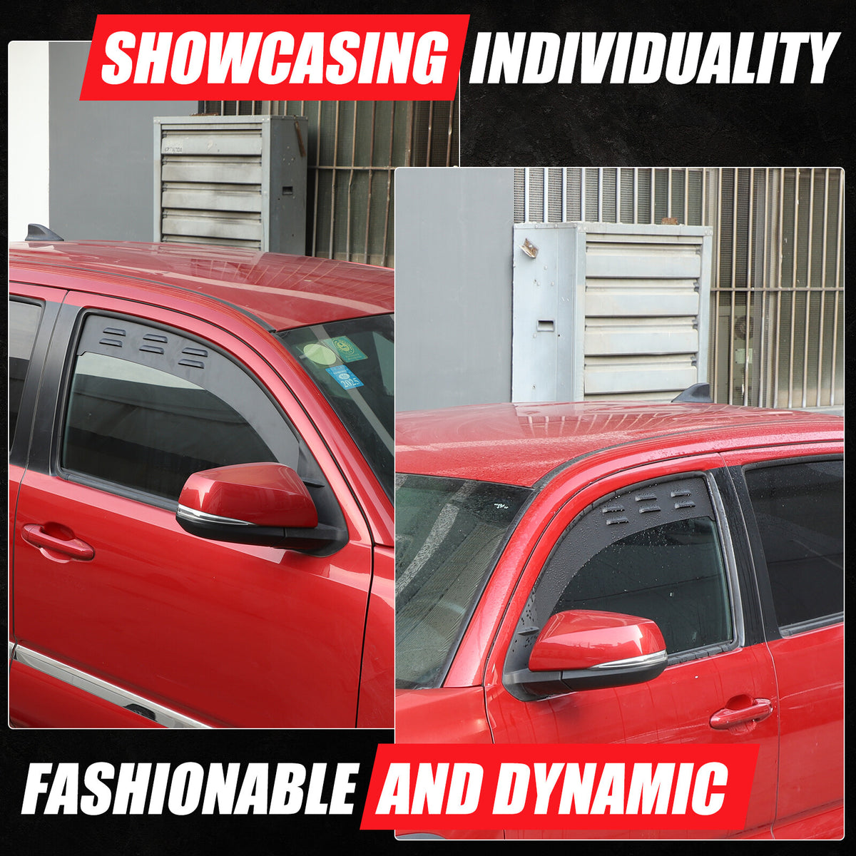 Alloy Rear Window Ventilation Louver Shutter Cover Trim For Toyota Tacoma 16-22 10