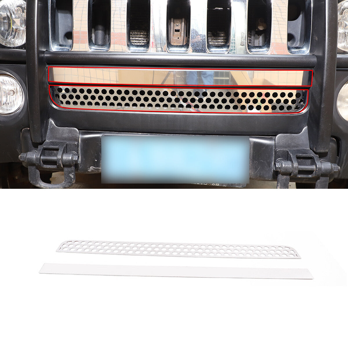 Steel Front Bumper Air Intakes Duct Vent Bezel Cover trim For Hummer H3 2005-09 1