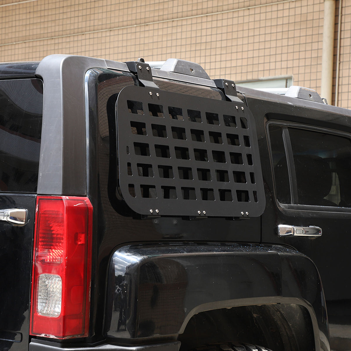 Rear Outer Side Window MOLLE Storage Flank Panel Bracket For Hummer H3 2005-2009 9
