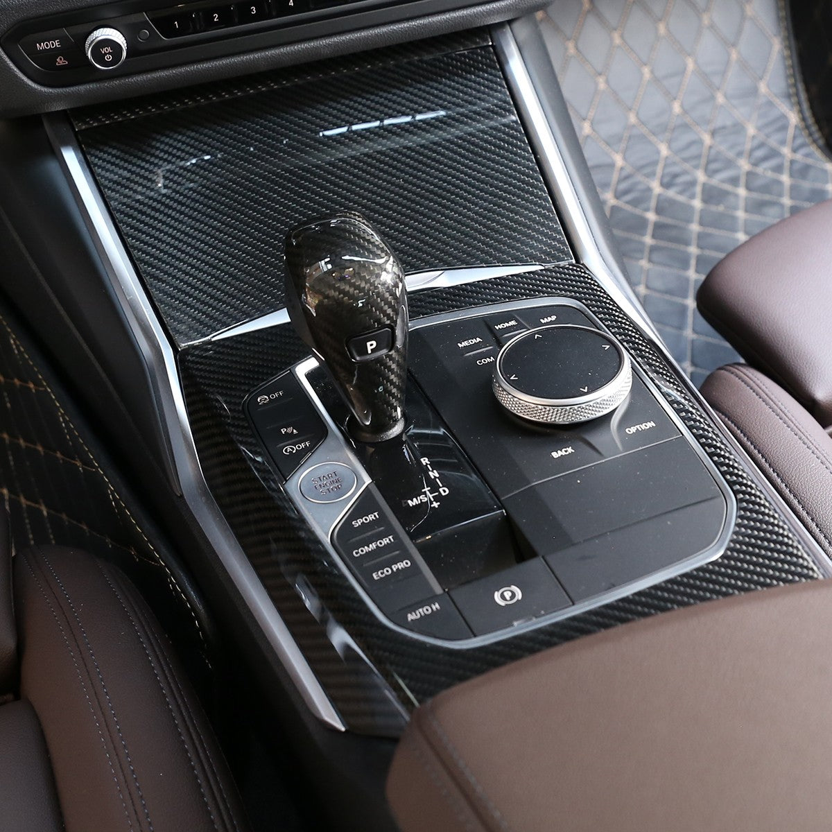 Real Carbon Fiber Center Console Trim For BMW 3 4 Serie G20 330i 340i 420i 25+ 3