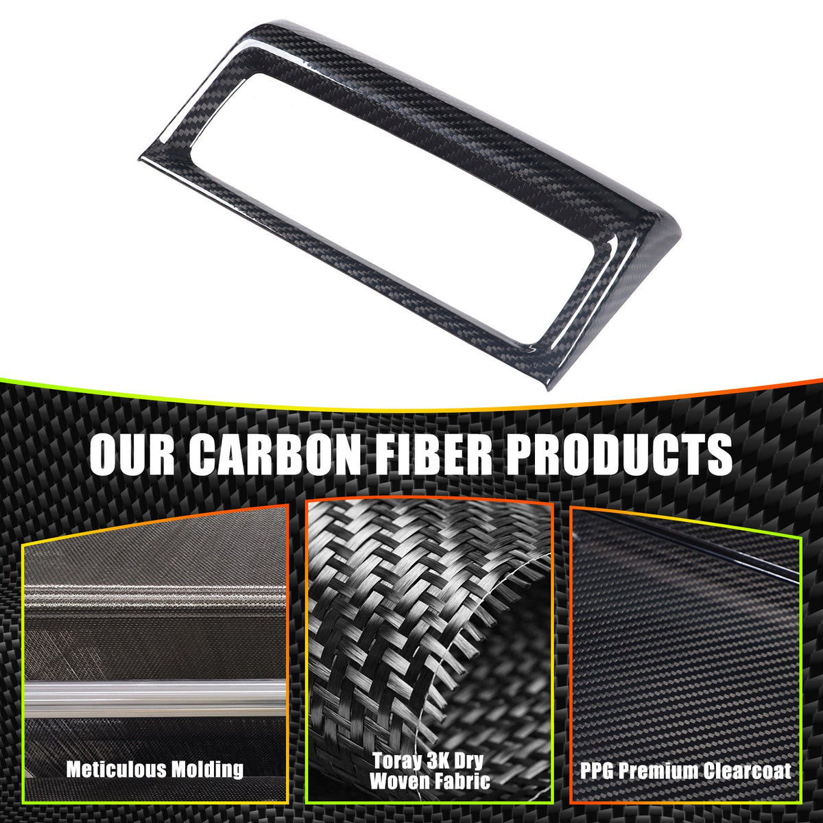 Real Carbon Fiber Rear Air Outlet Frame Trim For Porsche Panamera 972 2024+ 6