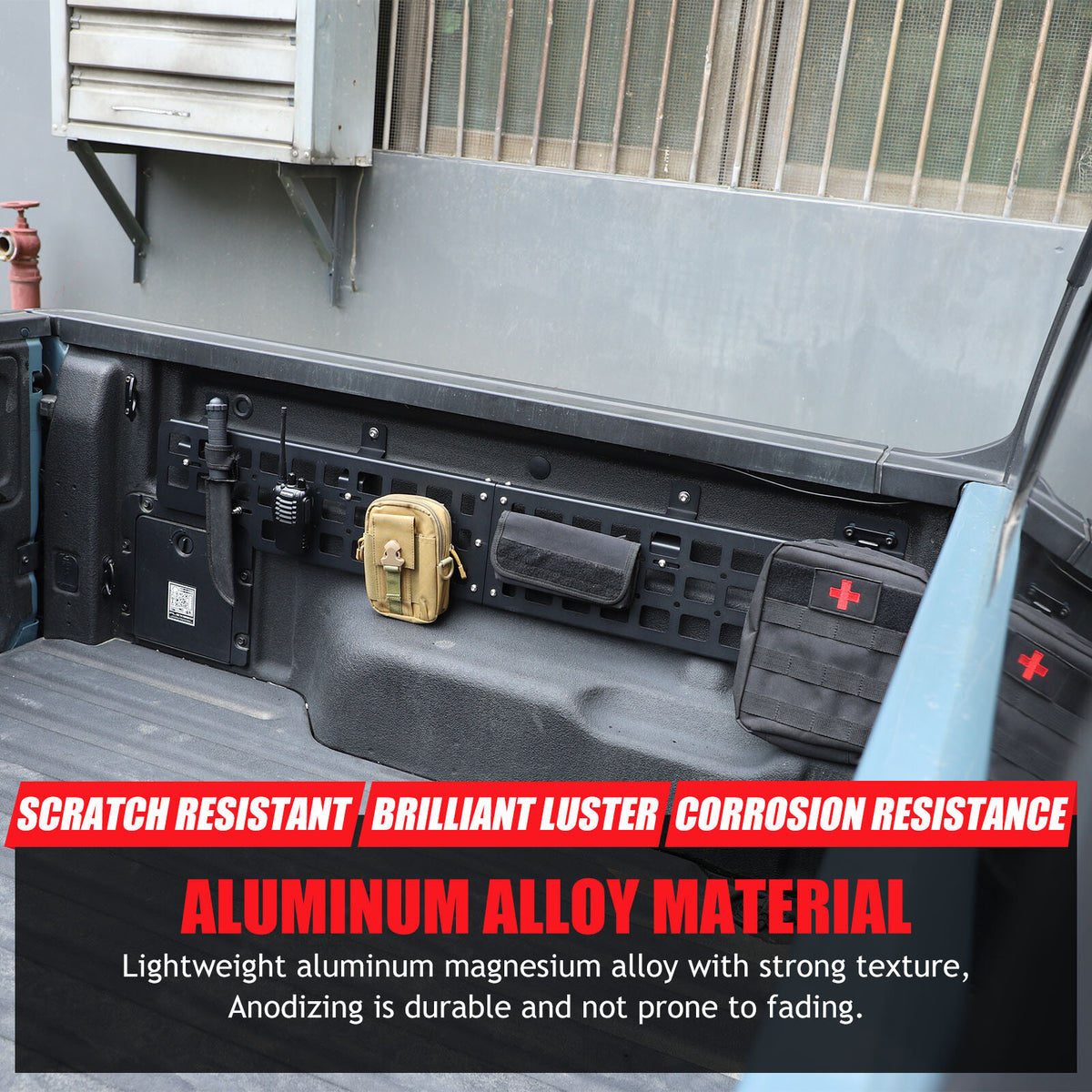 Left Side Storage Molle Panel Metal Trunk Bed Storage for Ford Maverick 22-24 10
