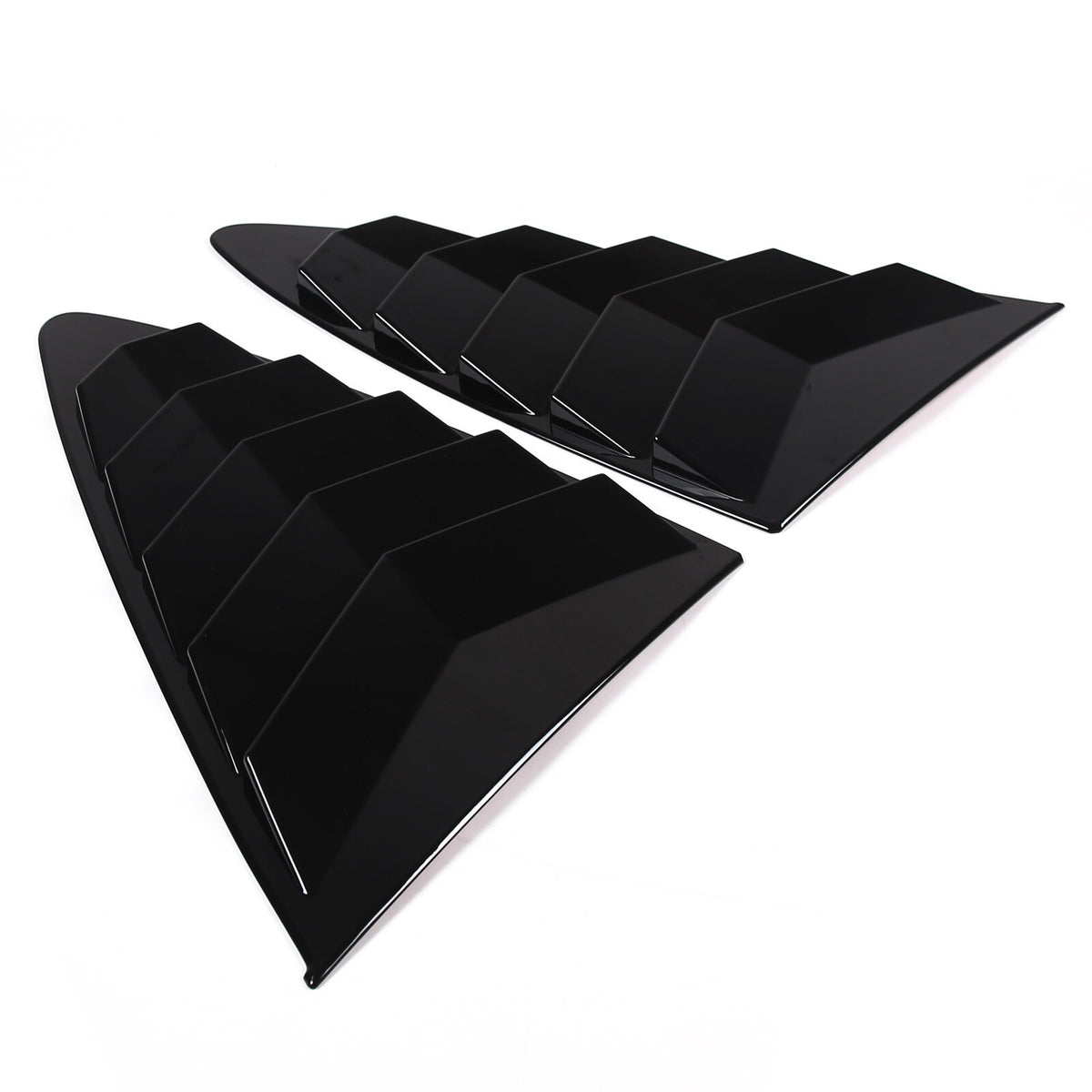 Glossy Black Rear Window Quarter Louver Cover Trim For Jaguar F-TYPE Coupe 13-24 4