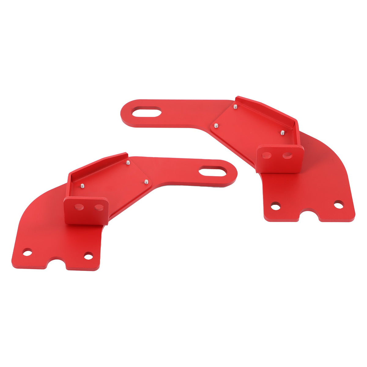 Red Steel Rear Bumper Left & Right Tow Hook Rescue For Nissan Titan 2016-23 12