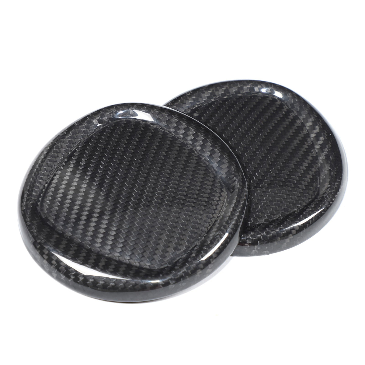 Real Carbon Fiber Front & Rear Emblem Cover Trim For Fiat 500 312 2016+ 16