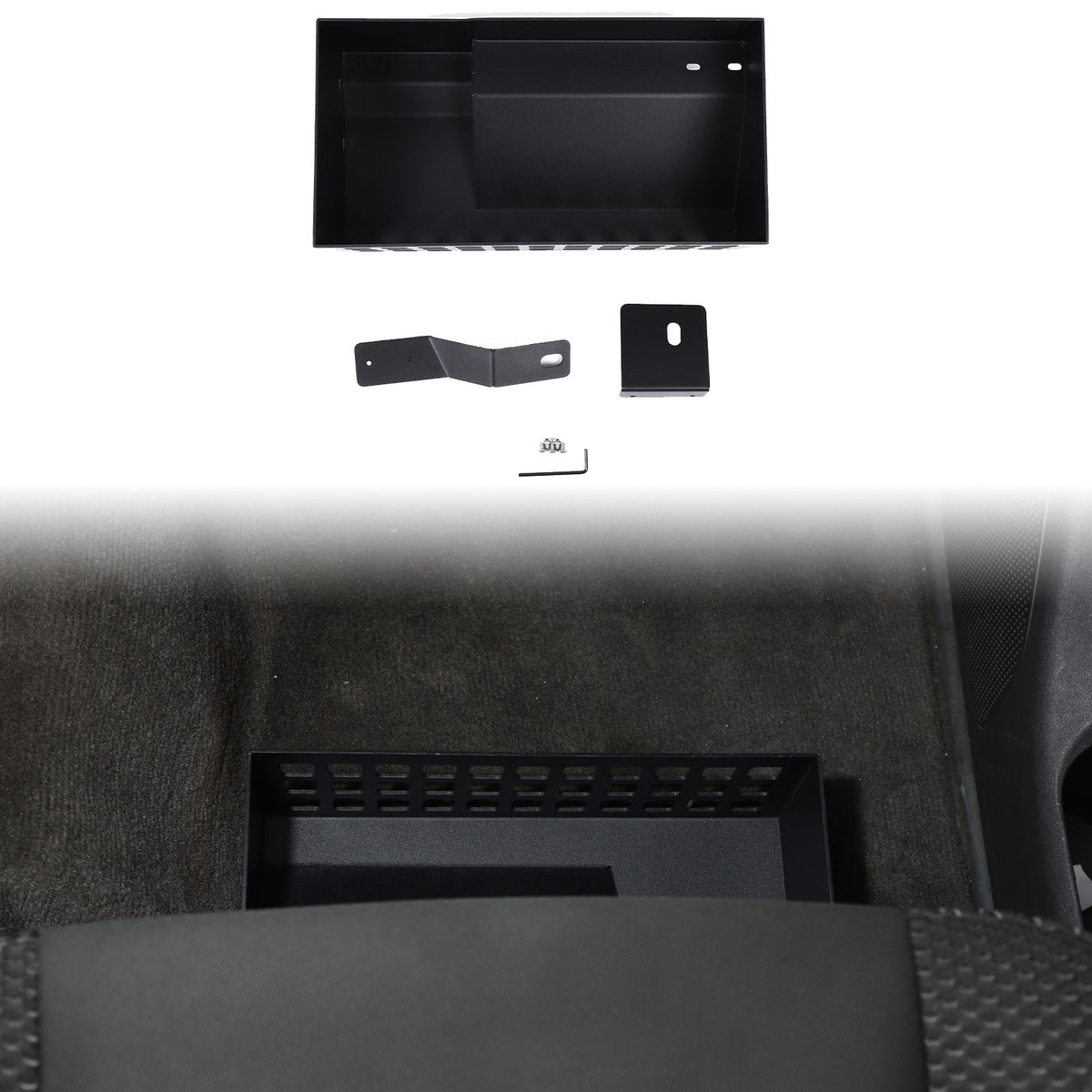 Aluminum Under Passenger Seat Storage Basket Tray For Nissan Frontier 2009-2017 2
