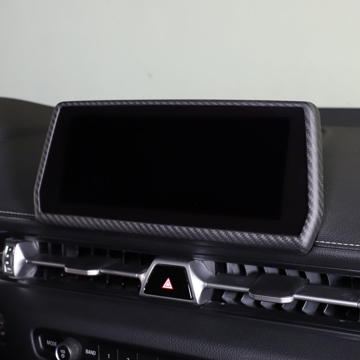 Matte Real Carbon Fiber Touch Display Navigation Screen Cover For Toyota Supra 11