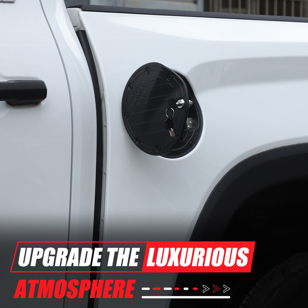 US Flag Alloy Fuel Tank Anti-Theft Lock Cover Gas Cap For Toyota Tundra 22+ US 22