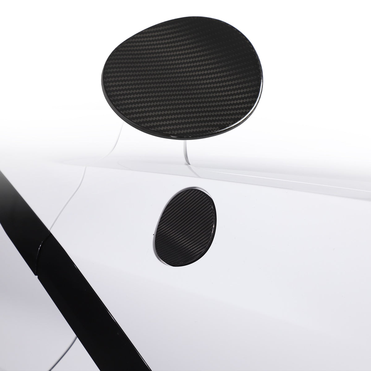 Replacement Real Carbon Fiber Fuel Tank Cap Cover For Corvette C8 2020+ 18