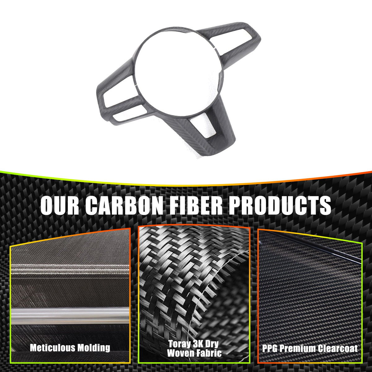 Matte Real Carbon Fiber Steering Wheel Button Trim For Mazda MX-5 Miata 16-25 9