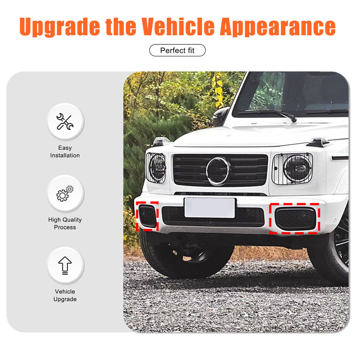 Carbon Fiber ABS Front Bumper Side Air Intake Trim For Benz G-Class W465 25+ US 19