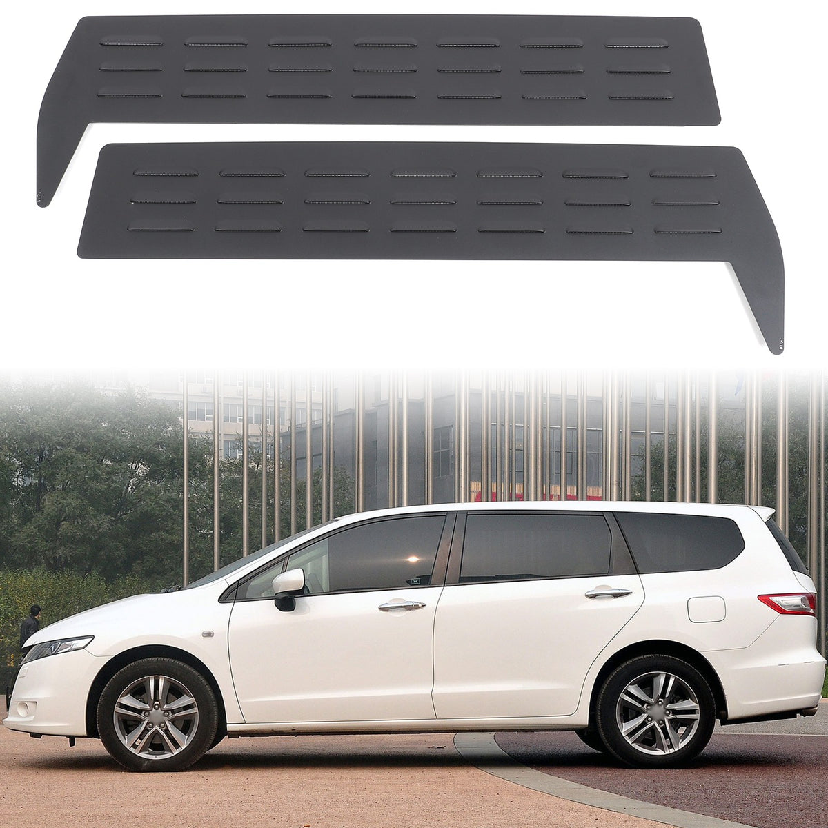 Aluminum Rear Door Window Louver Air Vent Panel Trim For Honda Odyssey 2009-2014 1