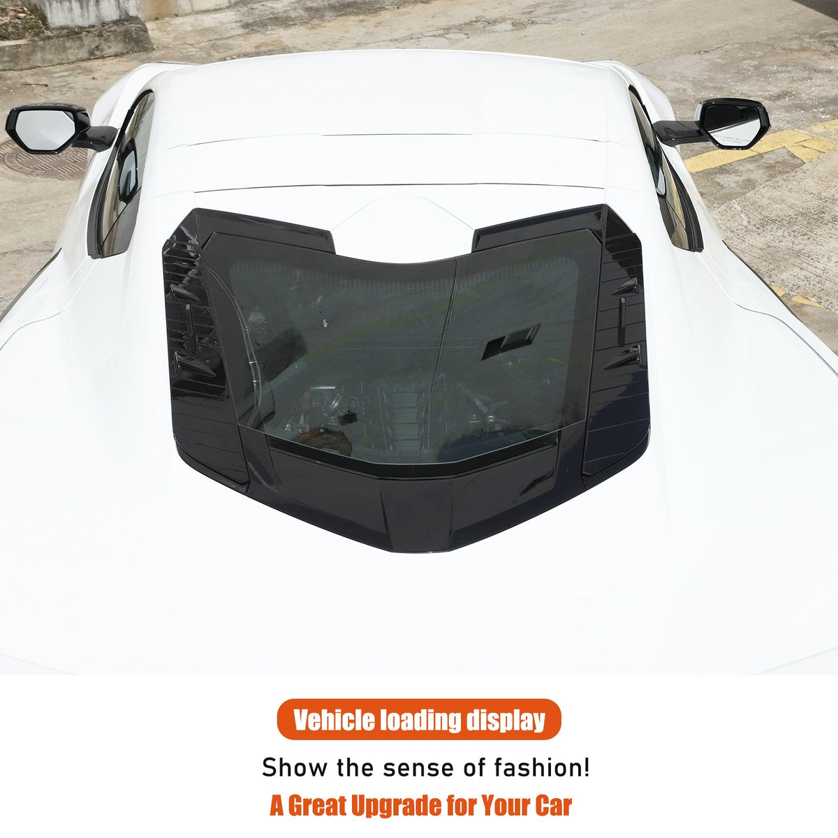 Piano Black ABS Rear Hatch Hood Wash Waterproof Seal Trim For Corvette C8 20+ US 4