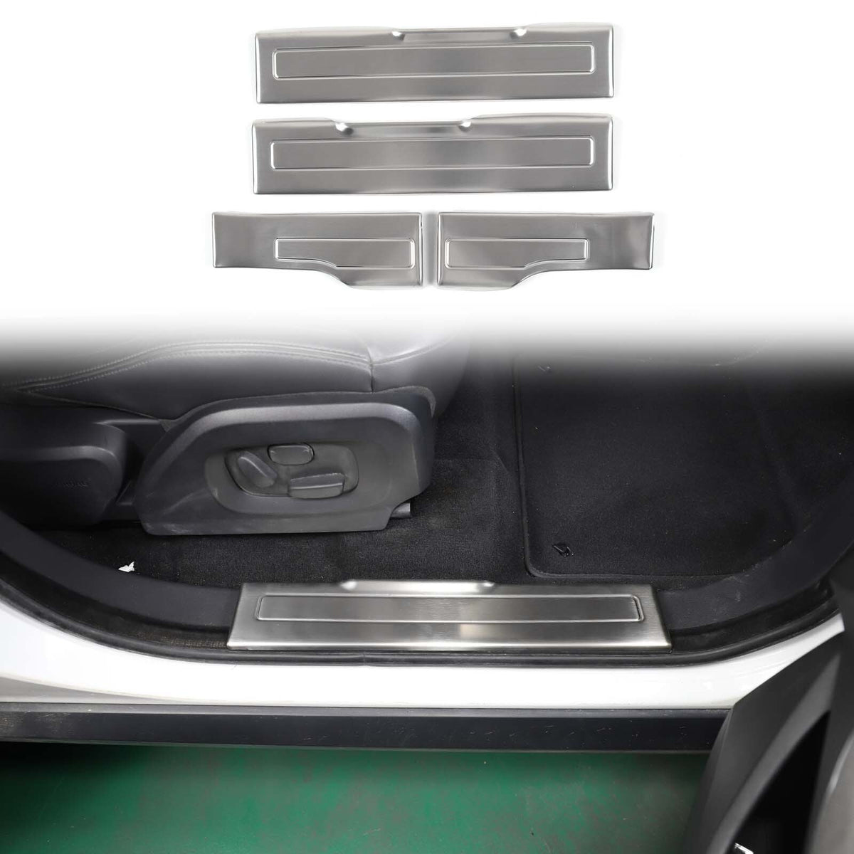 Silver Interior Door Sill Guard Protector Cover For Range Rover Evoque L538 7