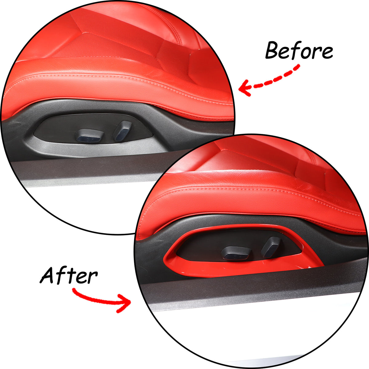 Red Full Interior Set Dash Panel Decor Cover Trim Kit For Corvette C8 2020-25 - Variants 16-20 45