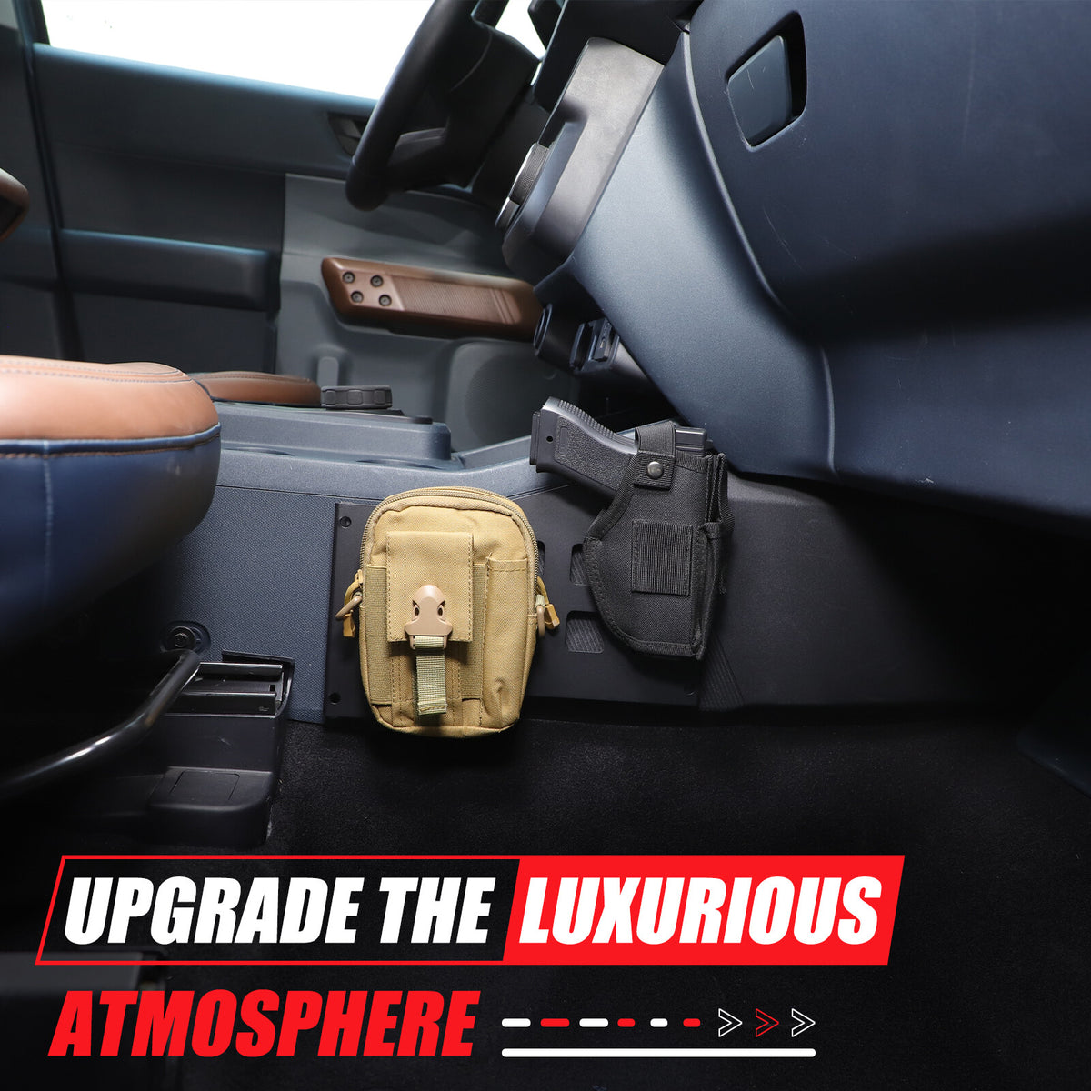 Aluminum Alloy Center Console Side Strorage Hanger Bag For Ford Maverick 2022+ 21