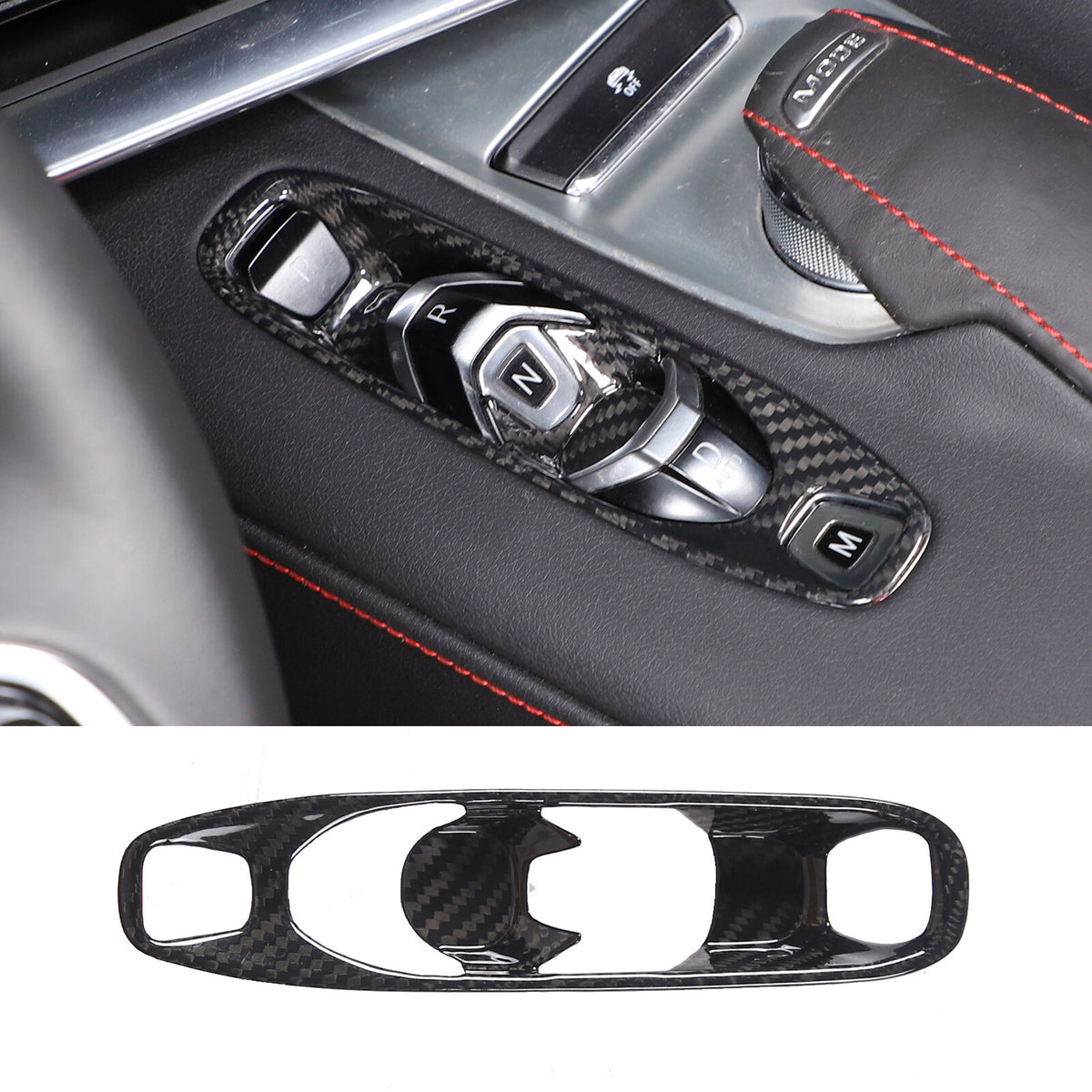 Carbon Console Transmission Control Gear Selector Trim For C8 Corvette Z06 20-25 9