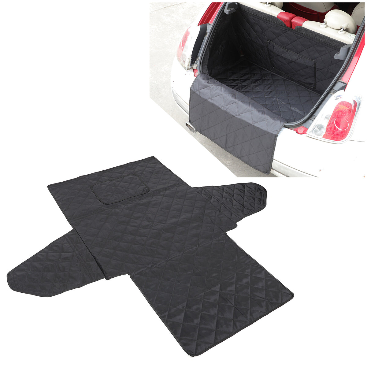 Dog Car Trunk Mat Hammock Boot Pet Seat Cover For Fiat 500 Abarth 595 07-15 US 6