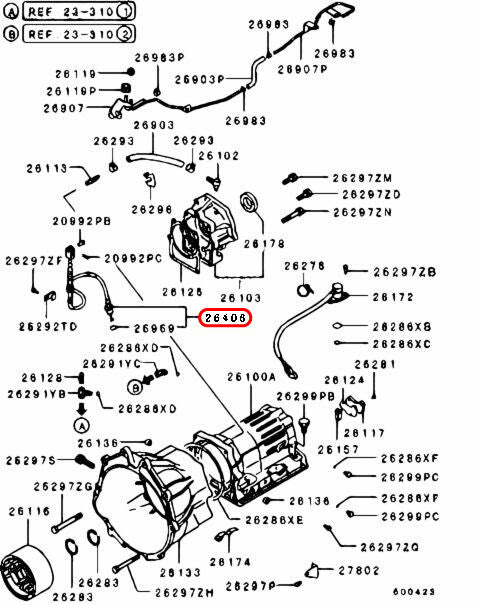 Mitsubishi Genuine CABLE, A/T THROTTLE CONTROL MONTERO MB896456 OEM 3