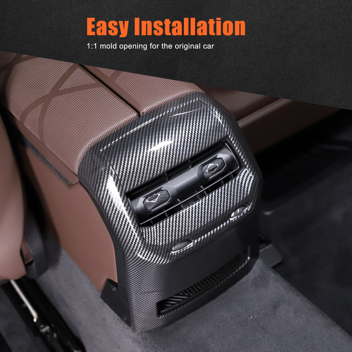 Carbon Fiber Rear Air Vent Outlet Panel Cover Trim For BMW 7 Series G70 i7 2023 12