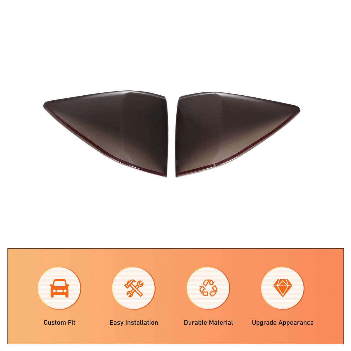 Transparent Gray ABS Tail Light Tint Cover Trim For Honda Passport 2019-2023 13