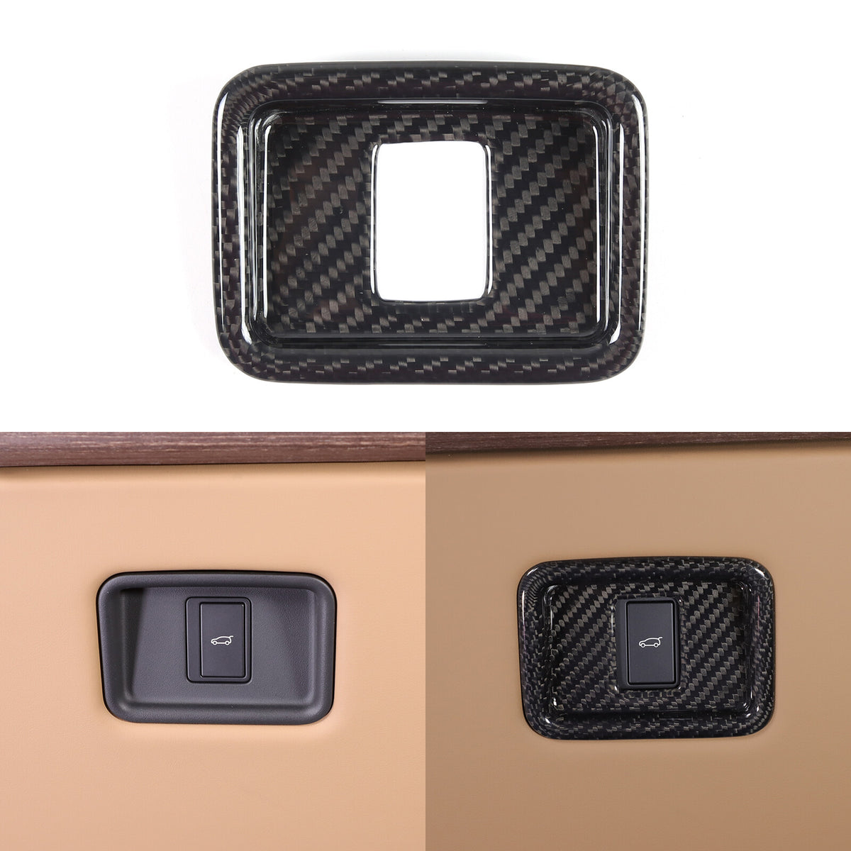 Real Carbon Fiber Inner Tailgate Switch Trim Cover For Range Rover Vogue 23+ 20