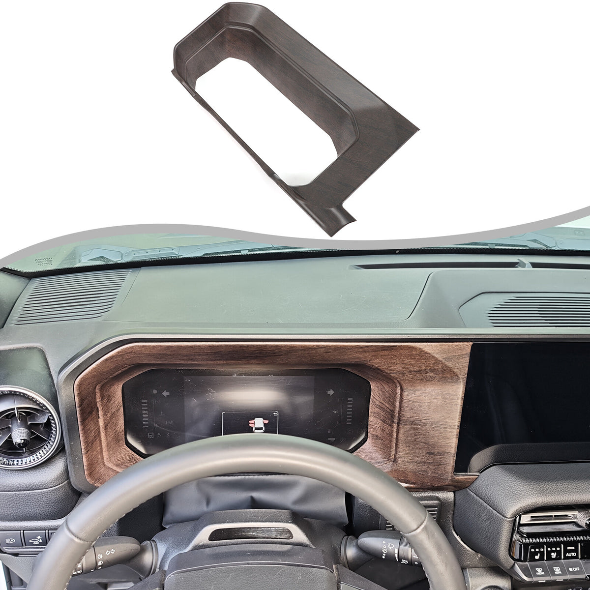 Wood Grain Dashboard Instrument Trim For Toyota Land Cruiser Prado LC250 24+ 1