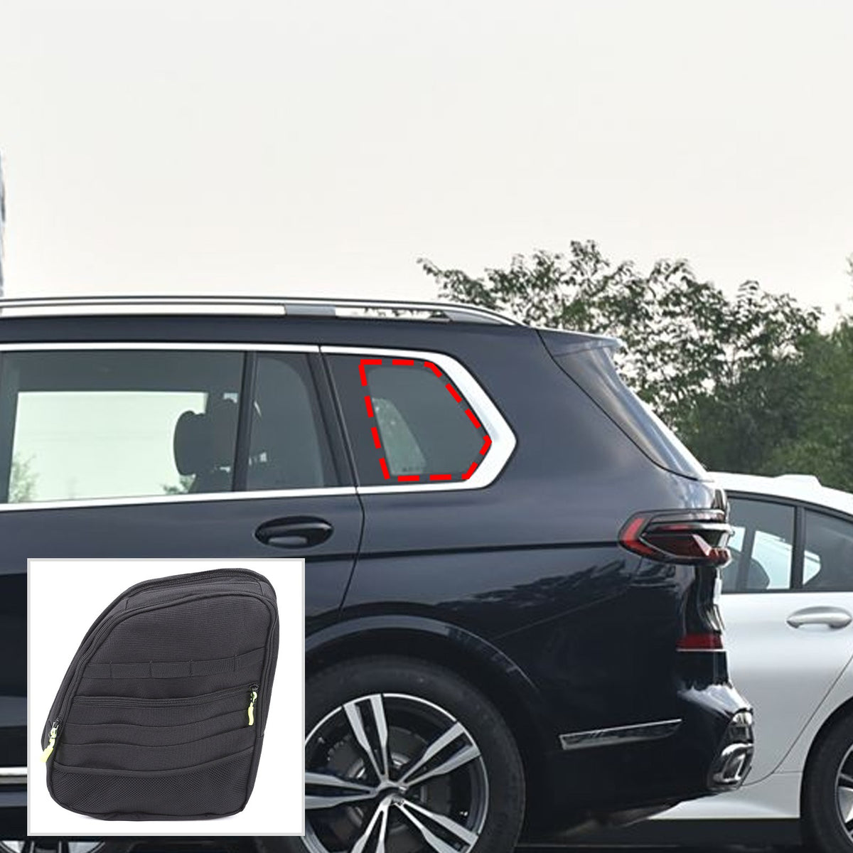 Rear Door Left Side Window Storage Bag For BMW X7 G07 2024 2