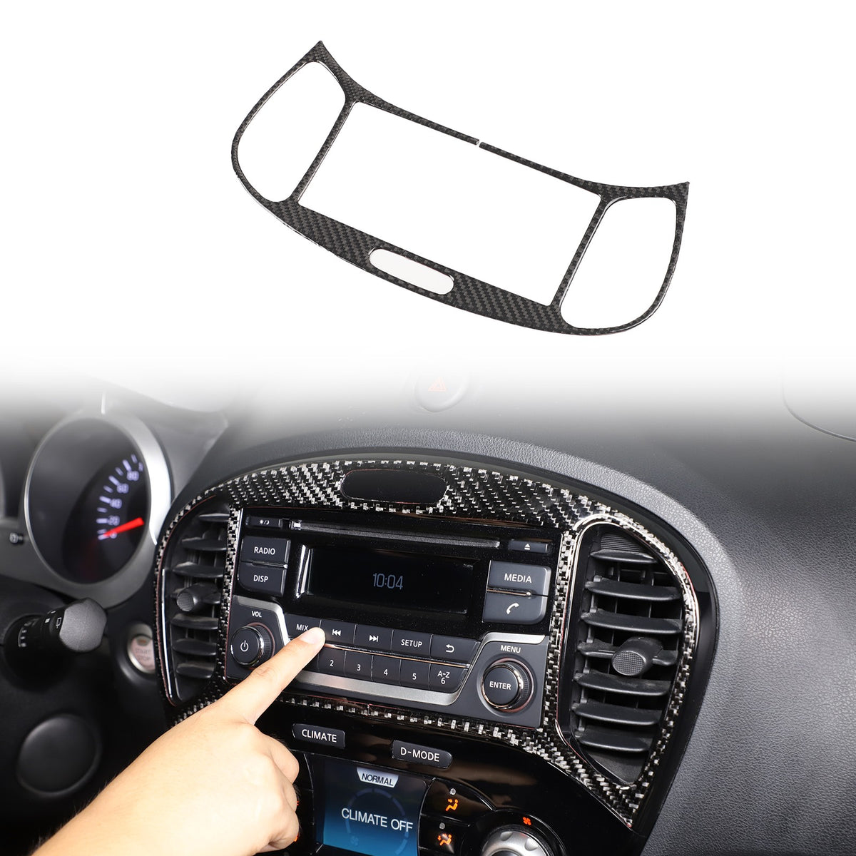 Soft Carbon Fiber Interior Center Console trim Sticker For Nissan Juke 2011-2019 101