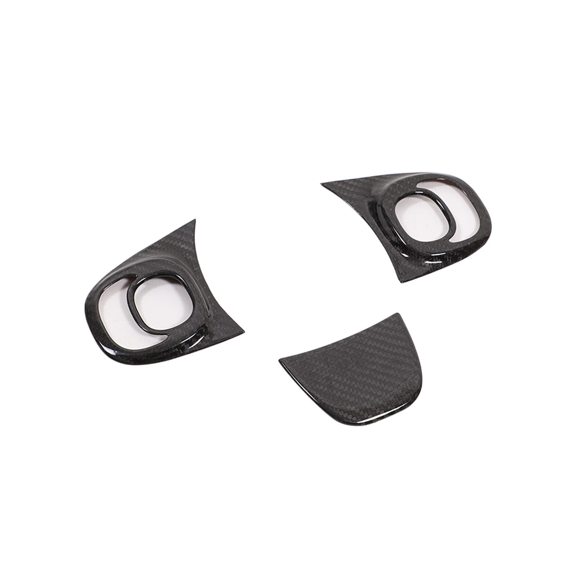 Real Carbon Fiber Steering Wheel Button Trim For Fiat 500 Abarth 595 695 2021-23 23