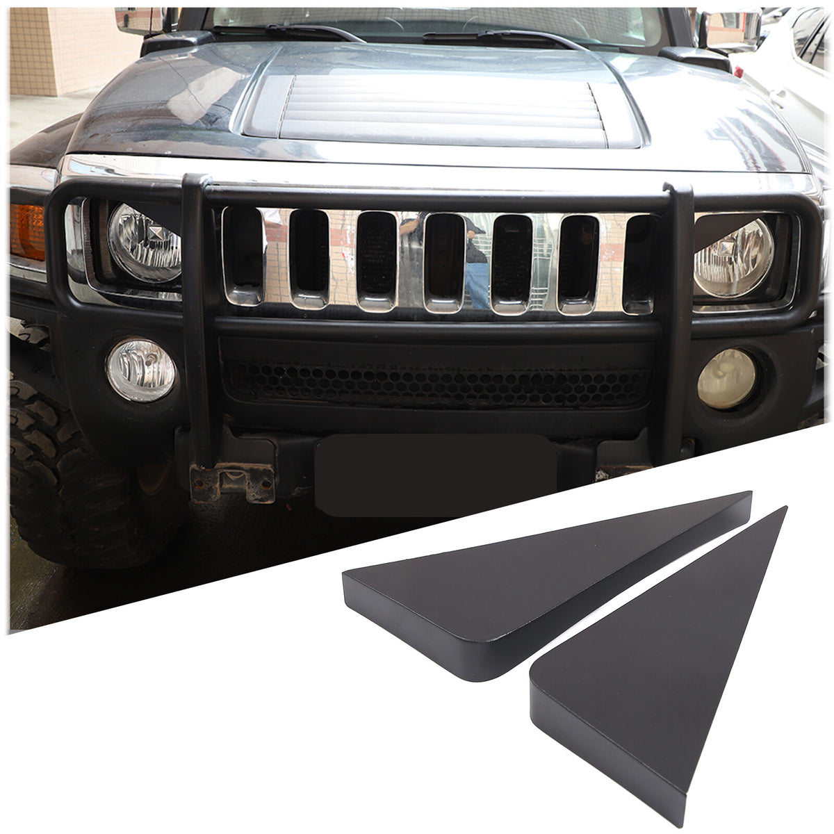 Front Light Headlight Lamp Angry Eyes Trim Cover For Hummer H3 2005-2009 18