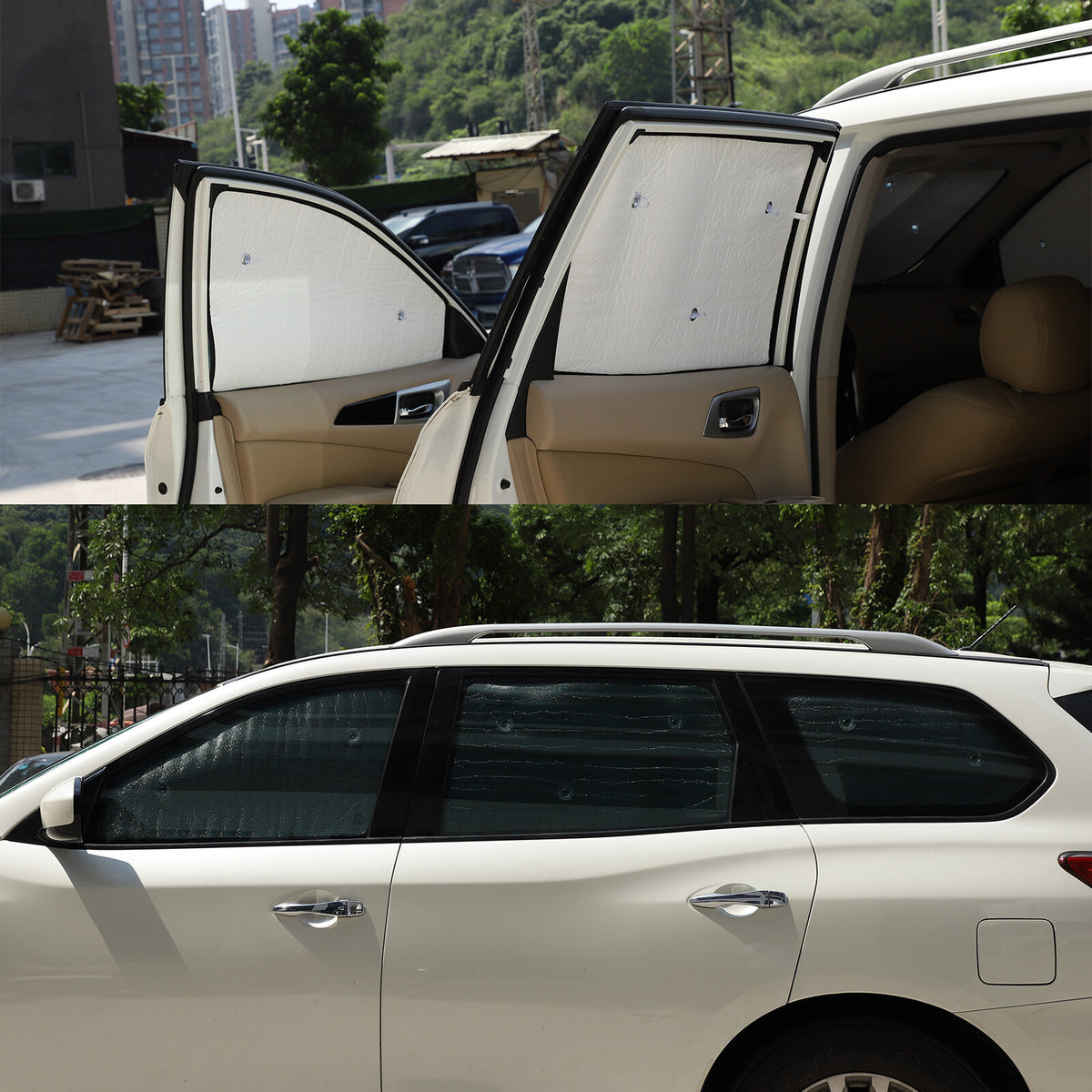 Car Full Window Sunshade Cover Shades Sun Visor for Nissan Pathfinder 13-18 US 13