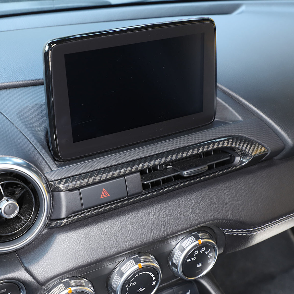 Real Carbon fiber Center Console air outlet frame Trim Cover For Mazda MX-5 16+ 17