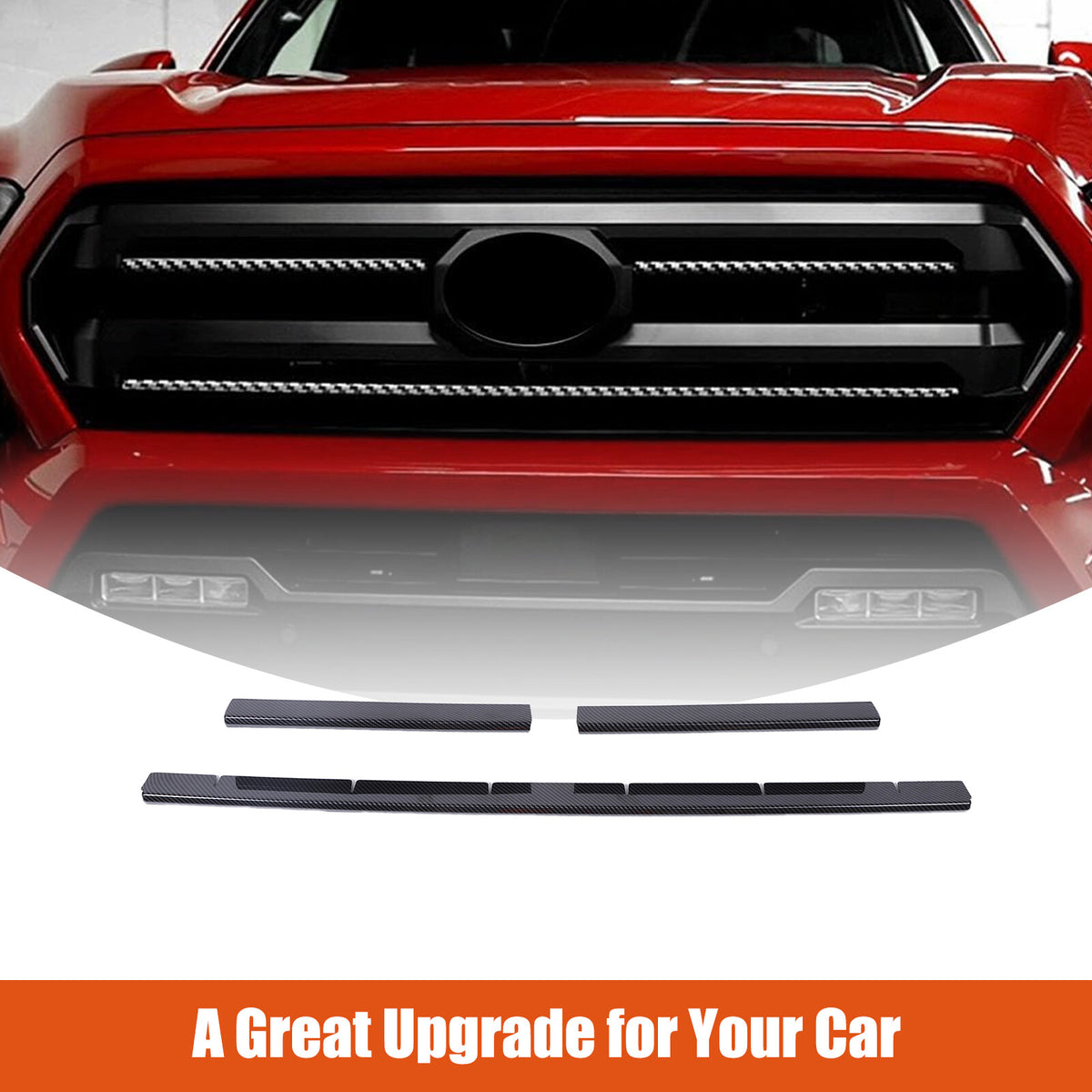Carbon Fiber ABS Front Grille Grill Cover Molding Trim For Toyota Tacoma 2024 US 20