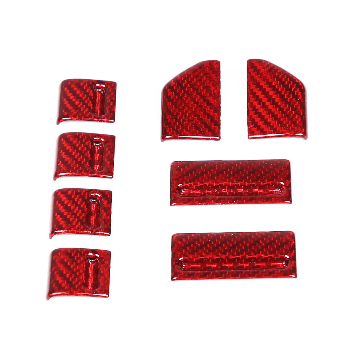 Red Carbon fiber AC Center Console Switch Button Trim For Jaguar F-Type 2013-24 7