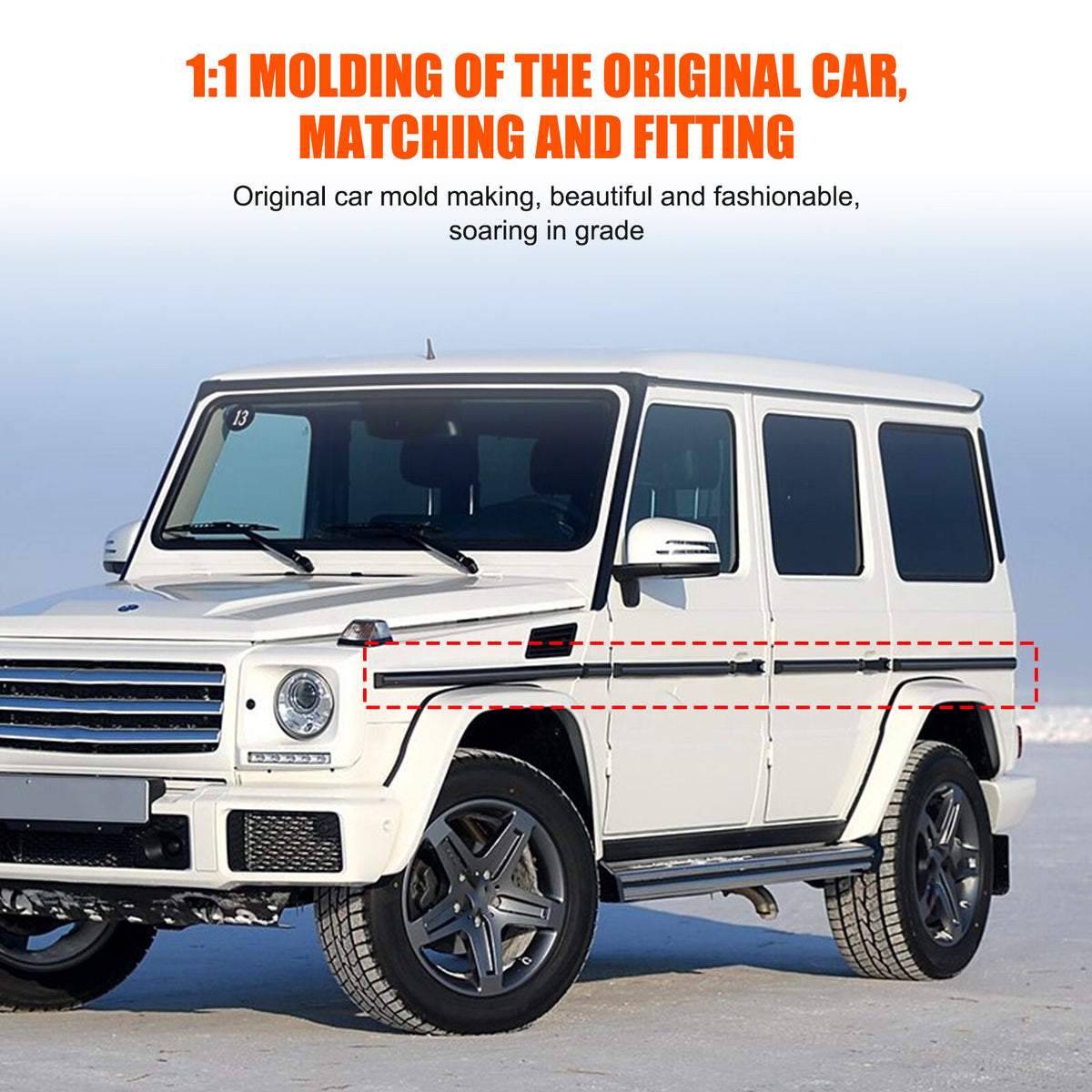 Red Cabon Body Side Door Moulding Sticker For Benz G Class W463 G500/55/63 07-18 7
