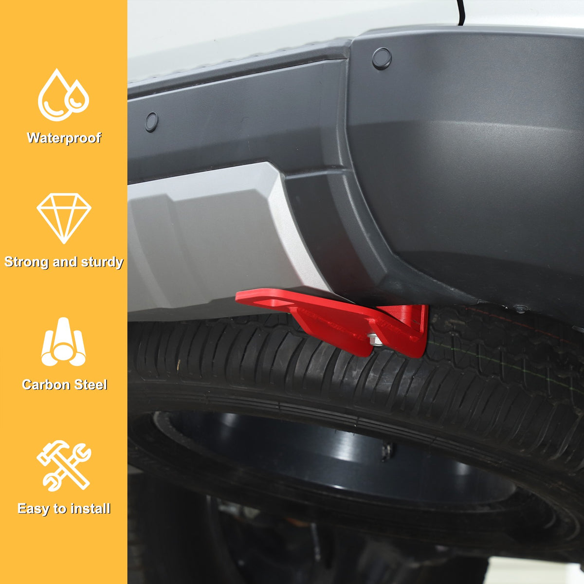 Red Rear Bumper Right Side Tow Hook For Toyota Land Cruiser Prado LC250 2024+ 21