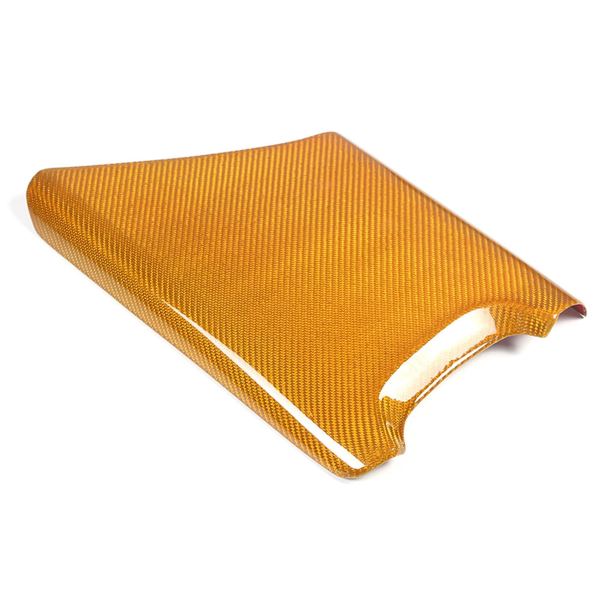Yellow Carbon Fiber Center Console Armrest Box Cover Trim For Corvette C8 20-26 9