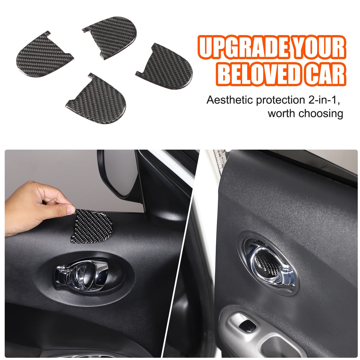 Soft Carbon Fiber Interior Center Console trim Sticker For Nissan Juke 2011-2019 244