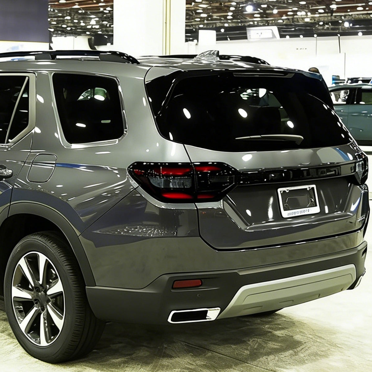 Transparent Gray ABS Smoked Tail Light Cover Trim For Honda Pilot 2023-2025 13
