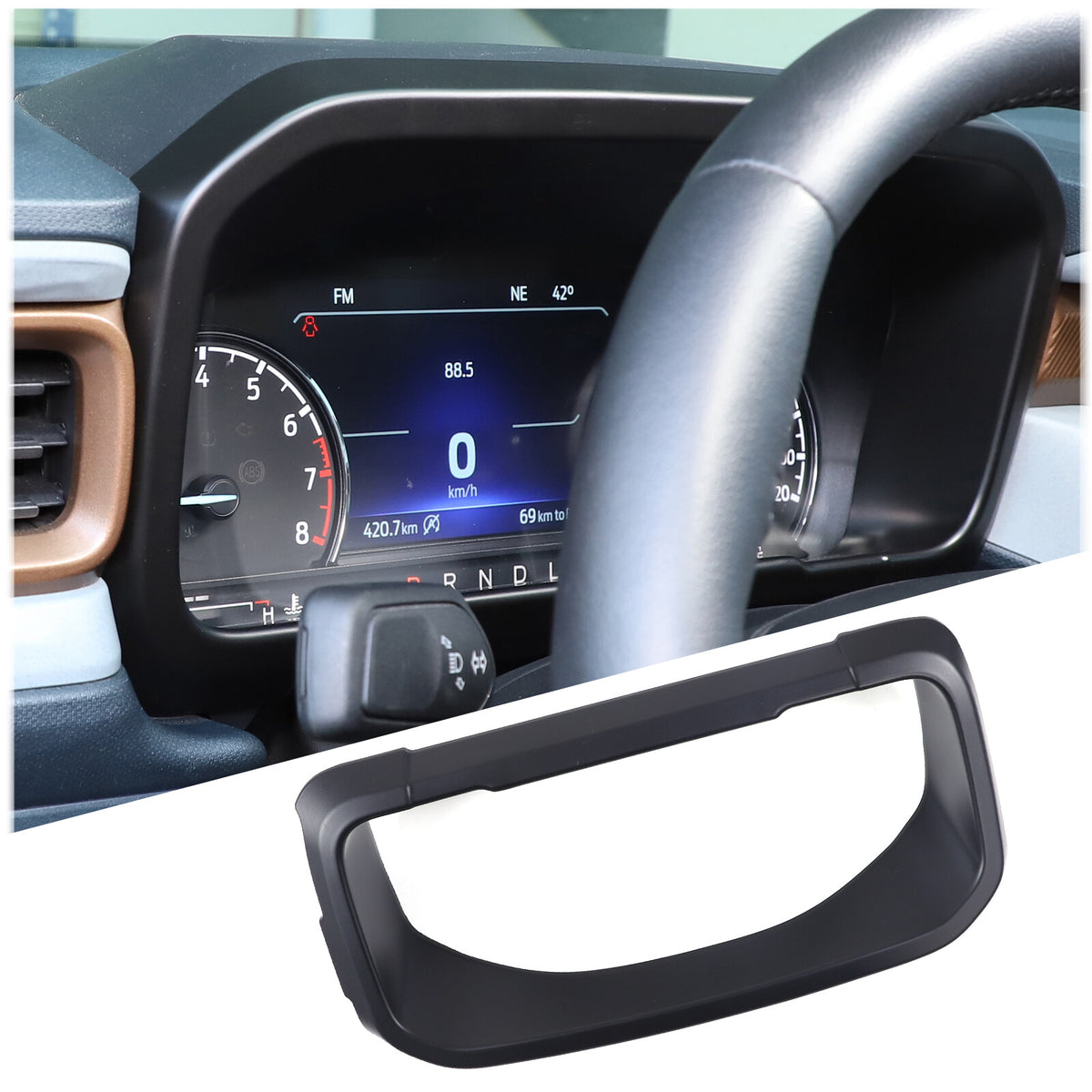 Matte Black Full Interior Set Panel Decor Cover Trim Kit For Ford Maverick 22-24 38