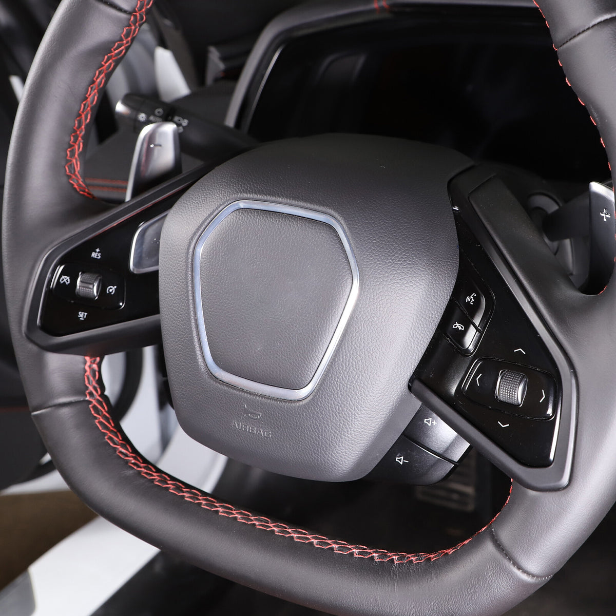 Matte Black ABS Full Interior Set Cover Trim Kit For Corvette C8 2020-25 - Styles 1-5 32
