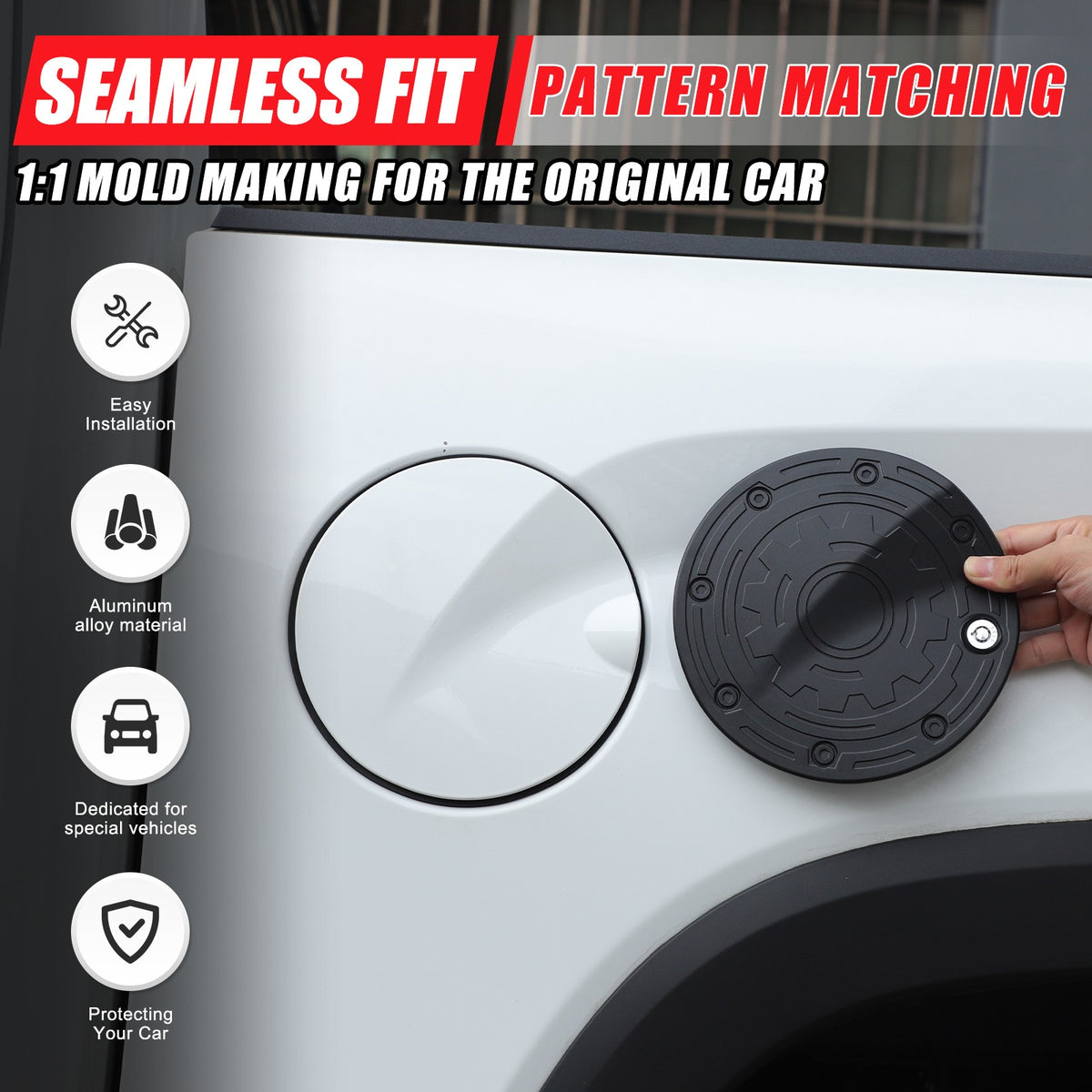 Aluminum Alloy Fuel Tank Anti-Theft Lock Cover Gas Cap For Toyota Tundra 22+ US 3