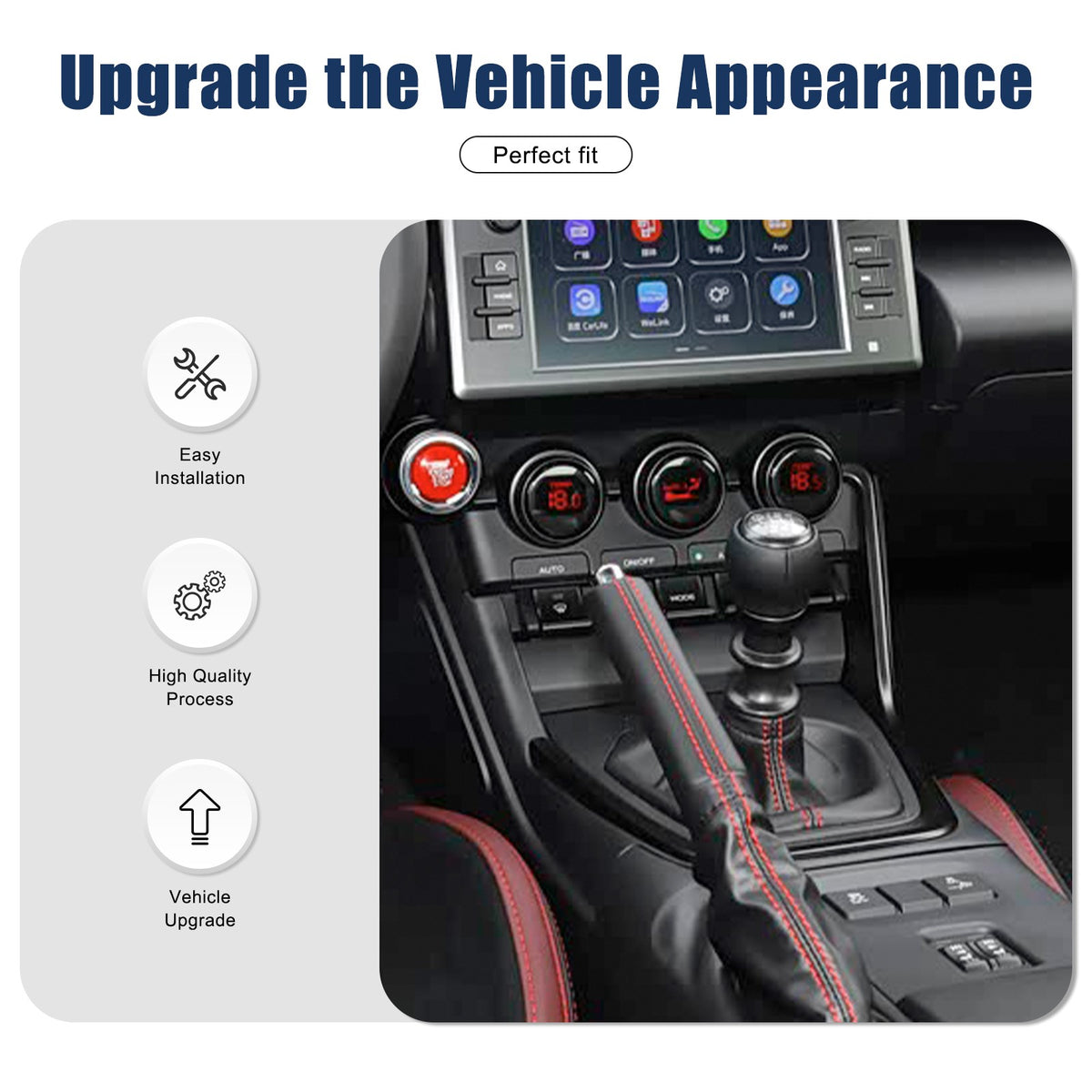 Matte Real Carbon Fiber Center Console Gear Frame For Subaru BRZ Toyota GR86 22+ 14
