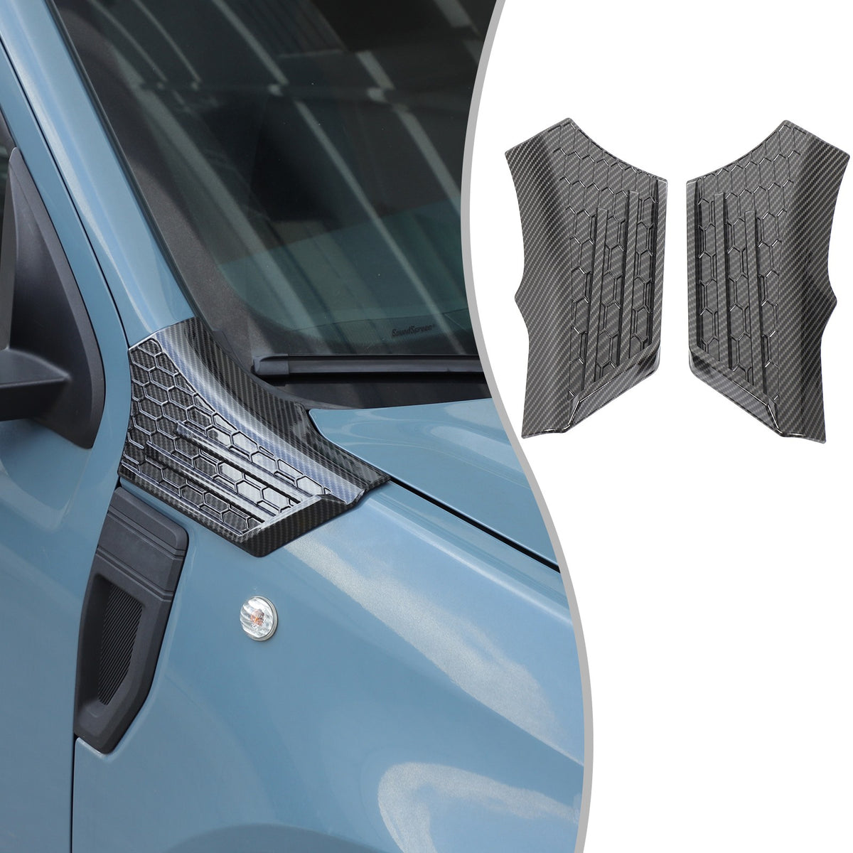 Carbon Fiber ABS Side Fender Upper Trim For Ford Maverick 2022+ US 6