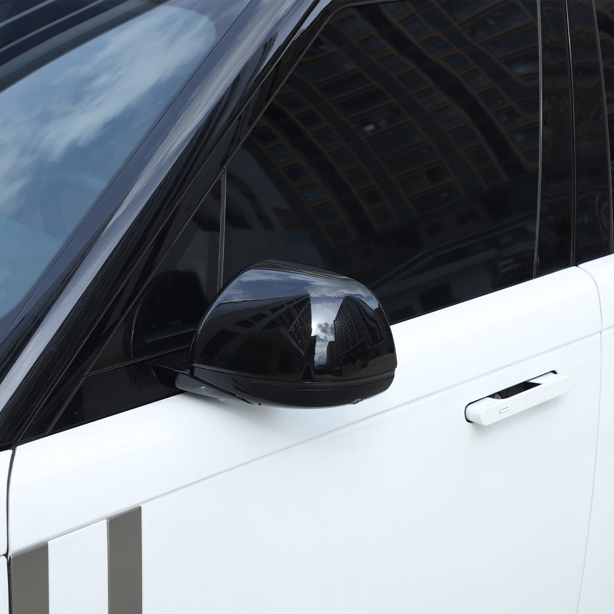 Glossy Piano Black Outer Mirror Trim For LR Range Rover Sport/Range Rover 2023+ 8
