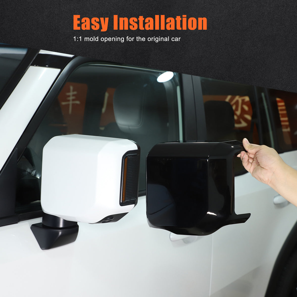 Glossy Black Door Handle & Rearview Mirror Cover For Lexus GX GX550 24-26 8